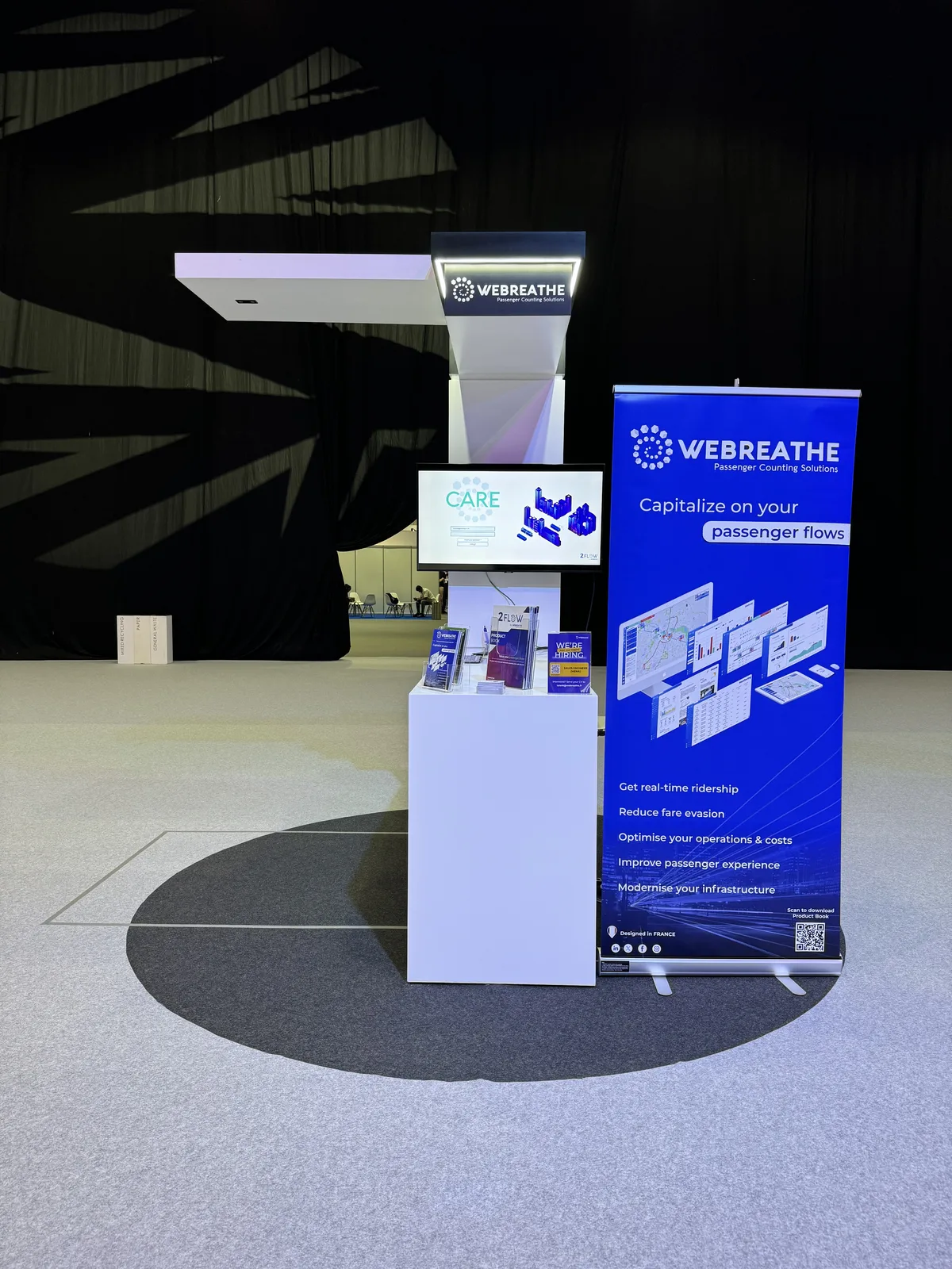 WEBREATHE exhibition booth and product display at ITS World Congress Dubai